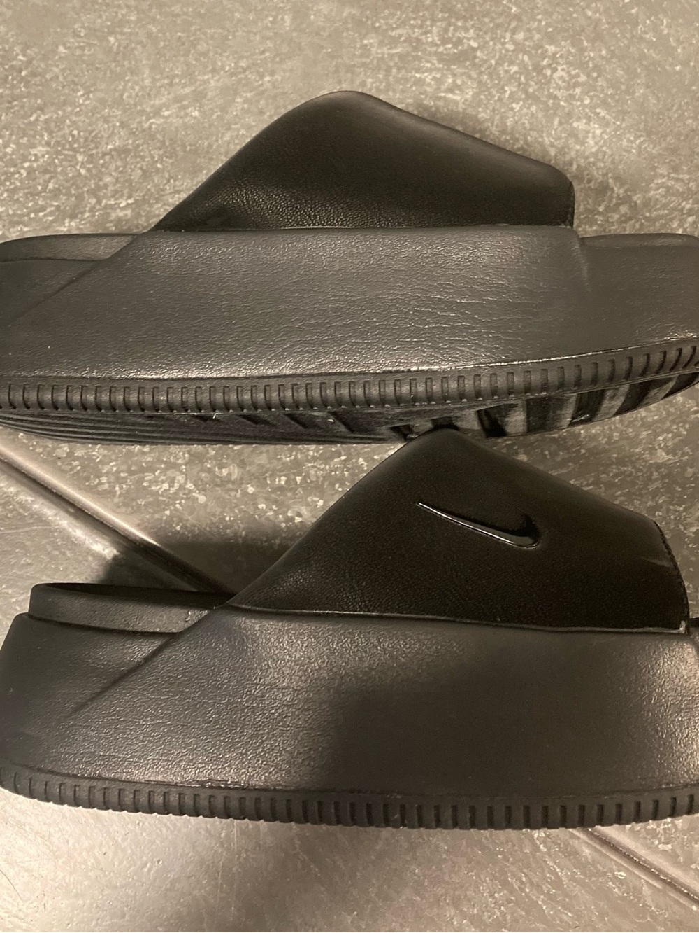 Nike Calm Elevation  Black womens slides